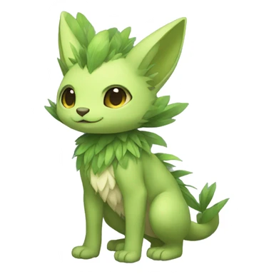 a anthro chibi-style grass-type-ground-type Fakémon-hybrid full body sticker