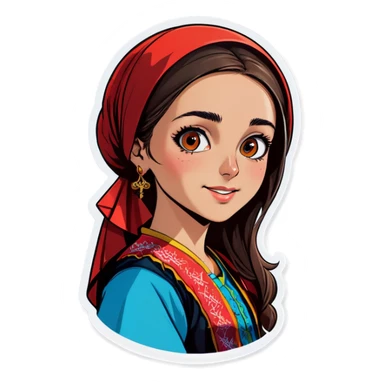 A Turkish girl sticker