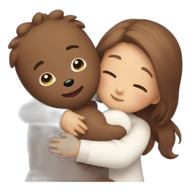 Line friends cony and brown hug sticker