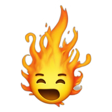 the number 2 exploding with flames sticker