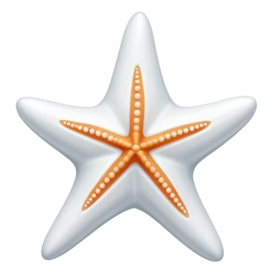 luxury all white starfish sticker