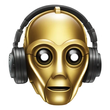 C-3PO playing dj sticker