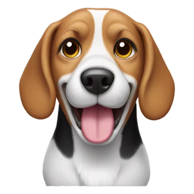 beagle with a smile sticker