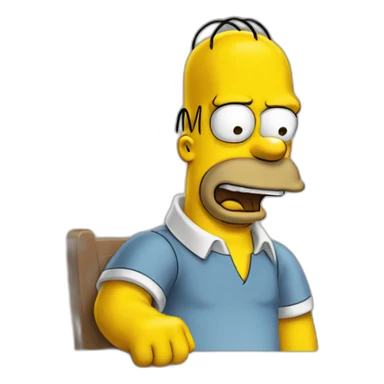 Homer Simpson greeting sticker