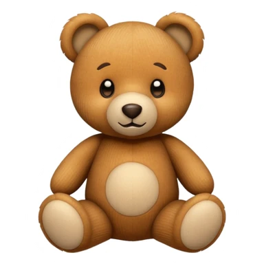 Corduroy texture teddy bear sticker
