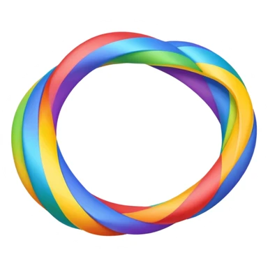 colorful mobius strip, rainbow colors sticker