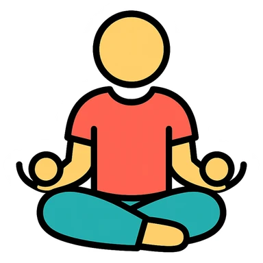 meditating person, spiritual sticker