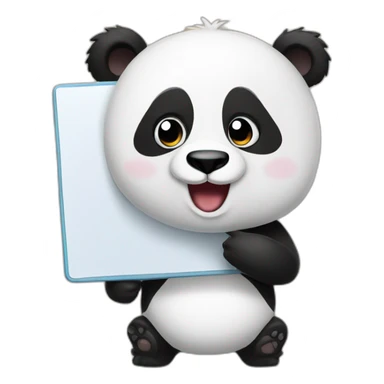 panda with whiteboard sticker