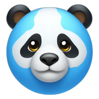 Blue electric panda sticker