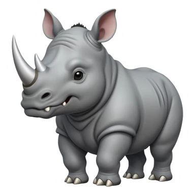 angry rhinoceros sticker