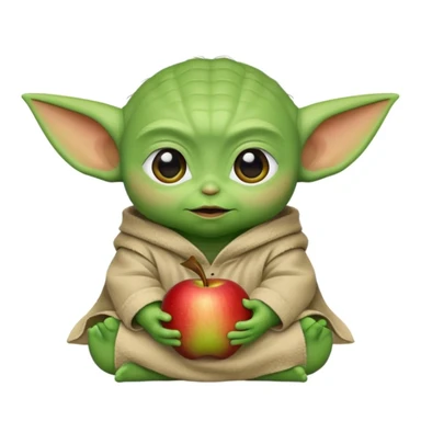baby yoda apple style emoji sticker