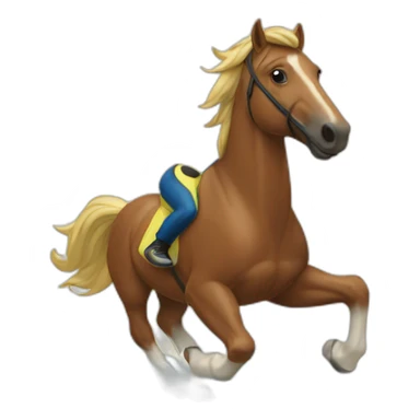 Surfing horse sticker