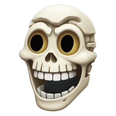 Skeleton laughing sticker
