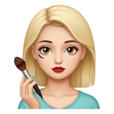 Girl doing make up sticker