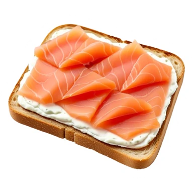 Smoked salmon and cream cheese on toast sticker