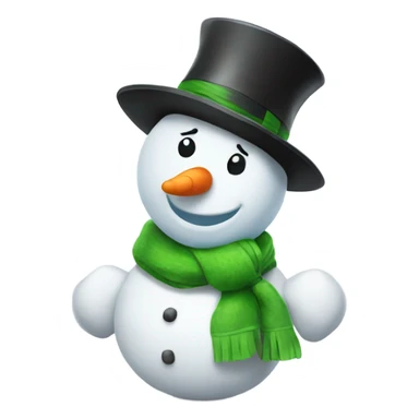 A snowman but he has swag sticker