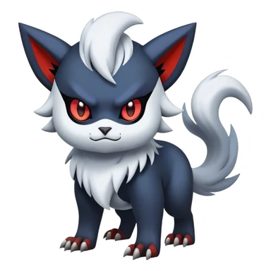 Edgy Cool Kawaii Litten-Absol-Pokémon Full Body sticker