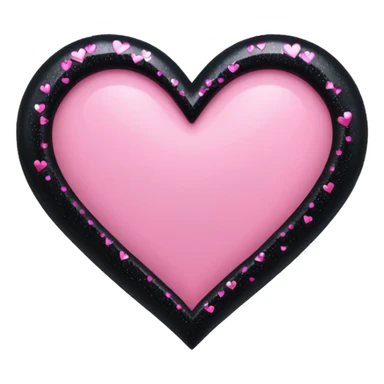 BLACKPINK-inspired gothic heart ,  hearts, black and pink, cute,  sticker