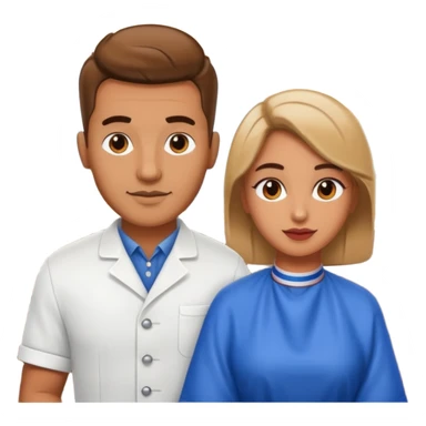 male woman barber sticker