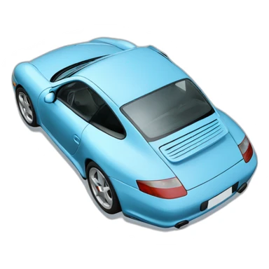 Porsche 996 light blue sticker