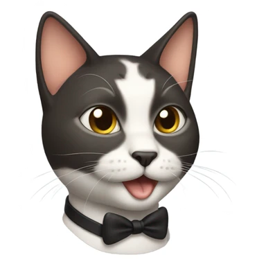 A cat with a mustache And slick back hair sticker