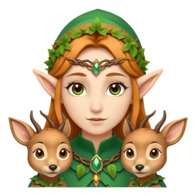 Cute Druid human like elf fawn with elf ears sticker