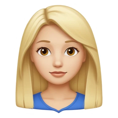 Branca loira dos cabelo liso sticker