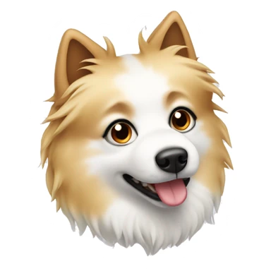 White and blonde spots spitz sticker