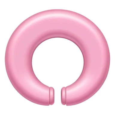 pastel pink hair tie with shiny texture sticker