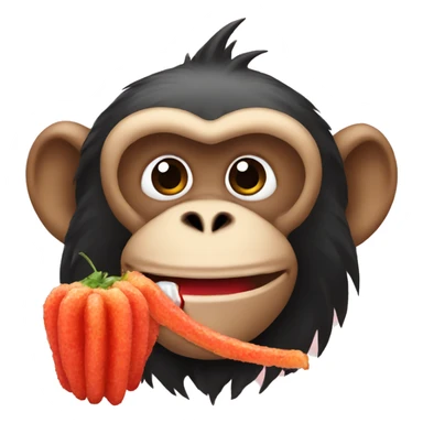 Monkey eating Hot Cheetoes sticker