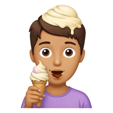 person eating icecream sticker