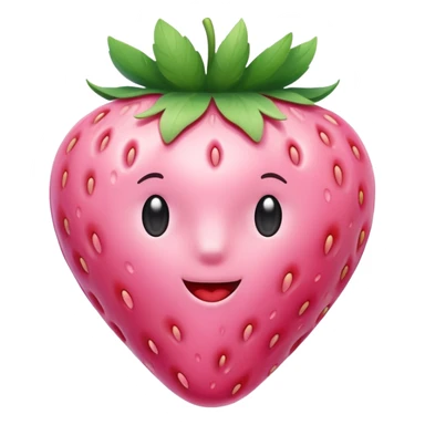 pastel pink strawberry sticker