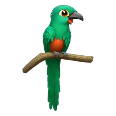 quetzal bird sticker