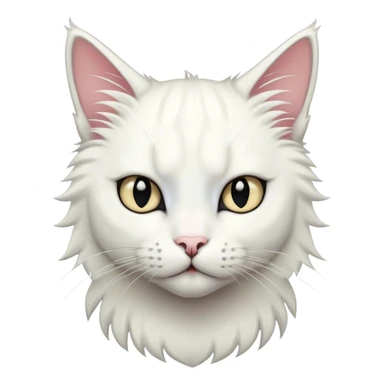 White cat with black Mohawk  sticker