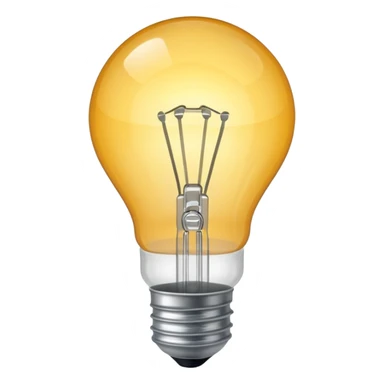 Lightbulb – Clear bulb glowing warmly sticker