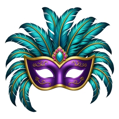 carnival mask sticker