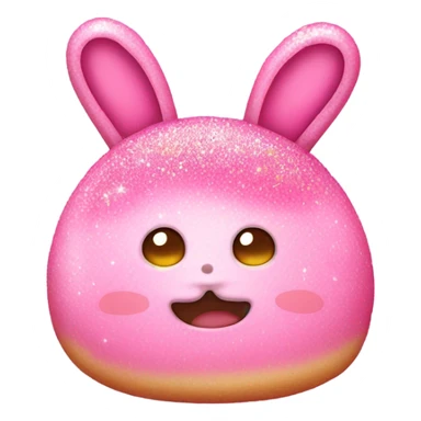 Pink honeybun with glitter  sticker