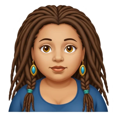 very fat beautiful rich brunette dreadlocked woman sticker