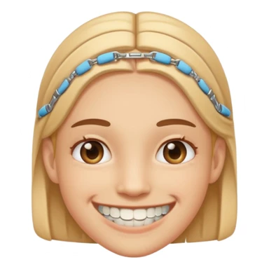 Emoji avec un appareil dentaire  sticker