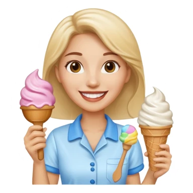 Ice Cream Vendor woman  sticker