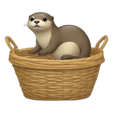 loutre qui fait basket sticker