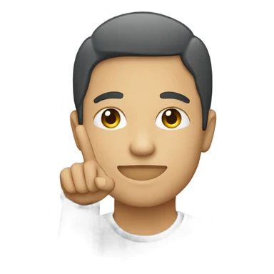 Person with finger L symbol sticker