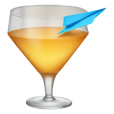 paper airplane drink sticker