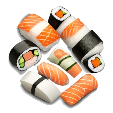 plate with sushi rolls  sticker