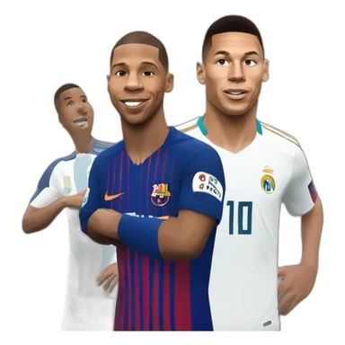 Mbappe ,Messi et Ronaldo sticker