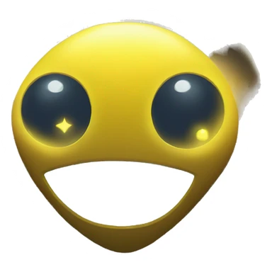 a glowing pure yellow space object sticker