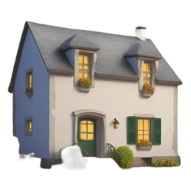 chat sur maison sticker