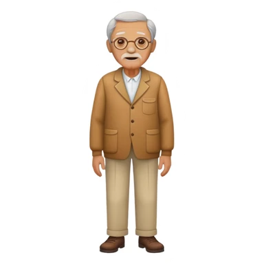old man full body sticker