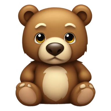 Urso de peluche com laço castanho sticker