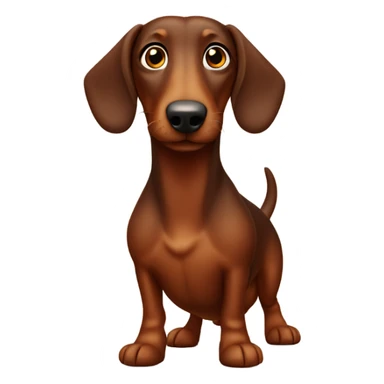 Brown sausage dog sticker